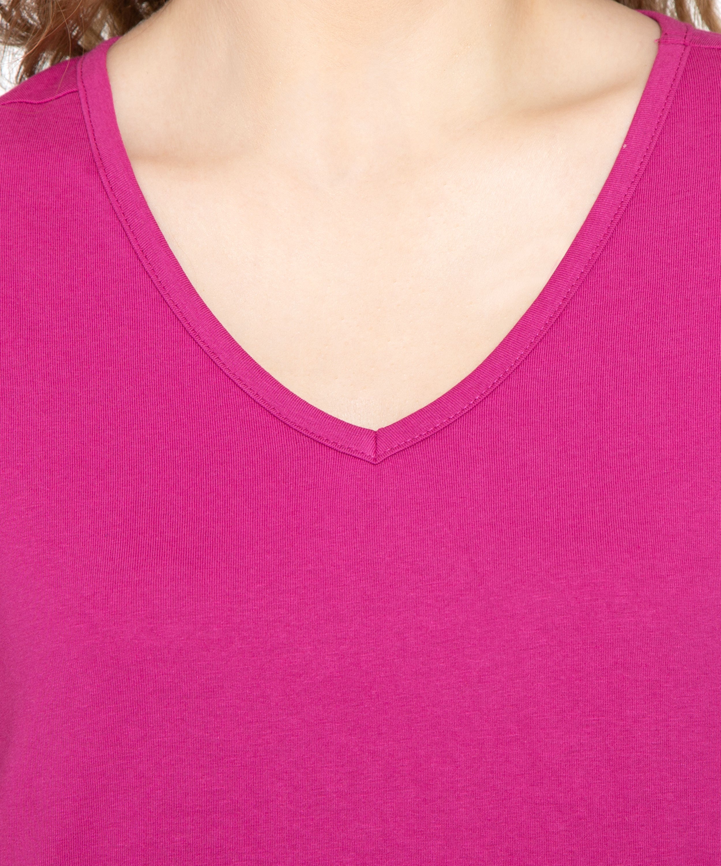 Women's Short Sleeve V-Neck T-Shirt Wrinkle Resistant Tee