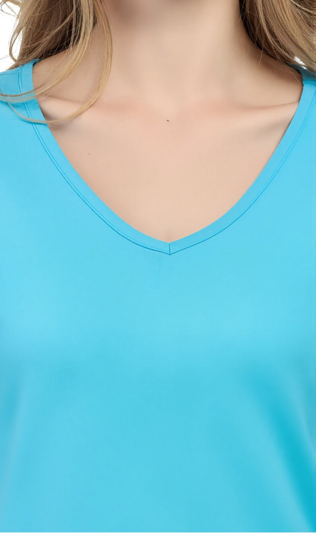 Women's Short Sleeve V-Neck T-Shirt Wrinkle Resistant Tee