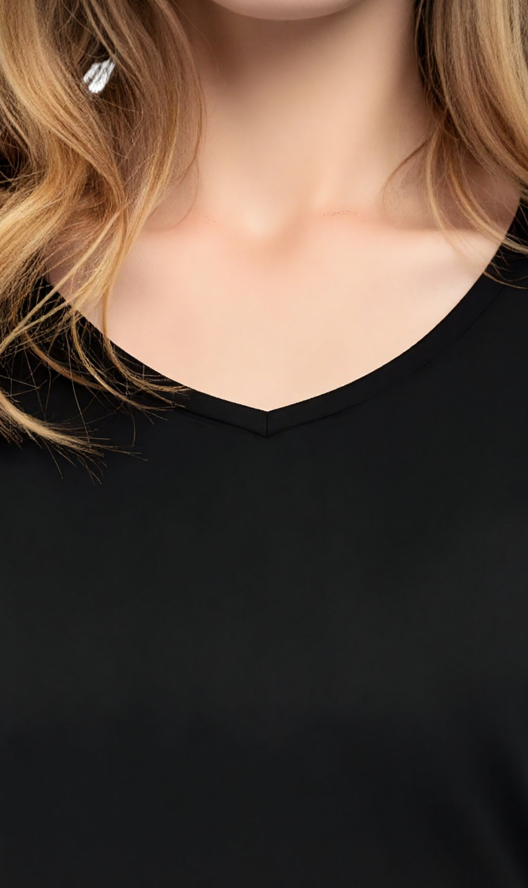 Women's Short Sleeve V-Neck T-Shirt Wrinkle Resistant Tee
