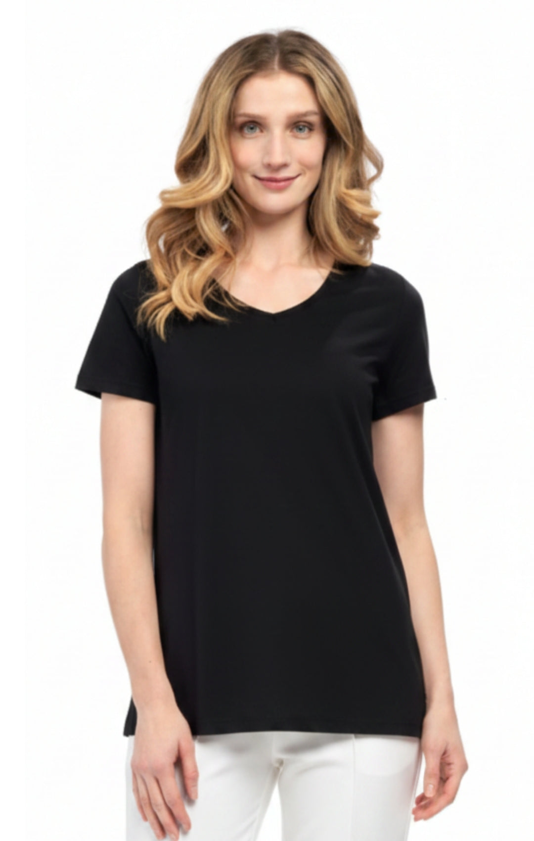 Women's Short Sleeve V-Neck T-Shirt Wrinkle Resistant Tee
