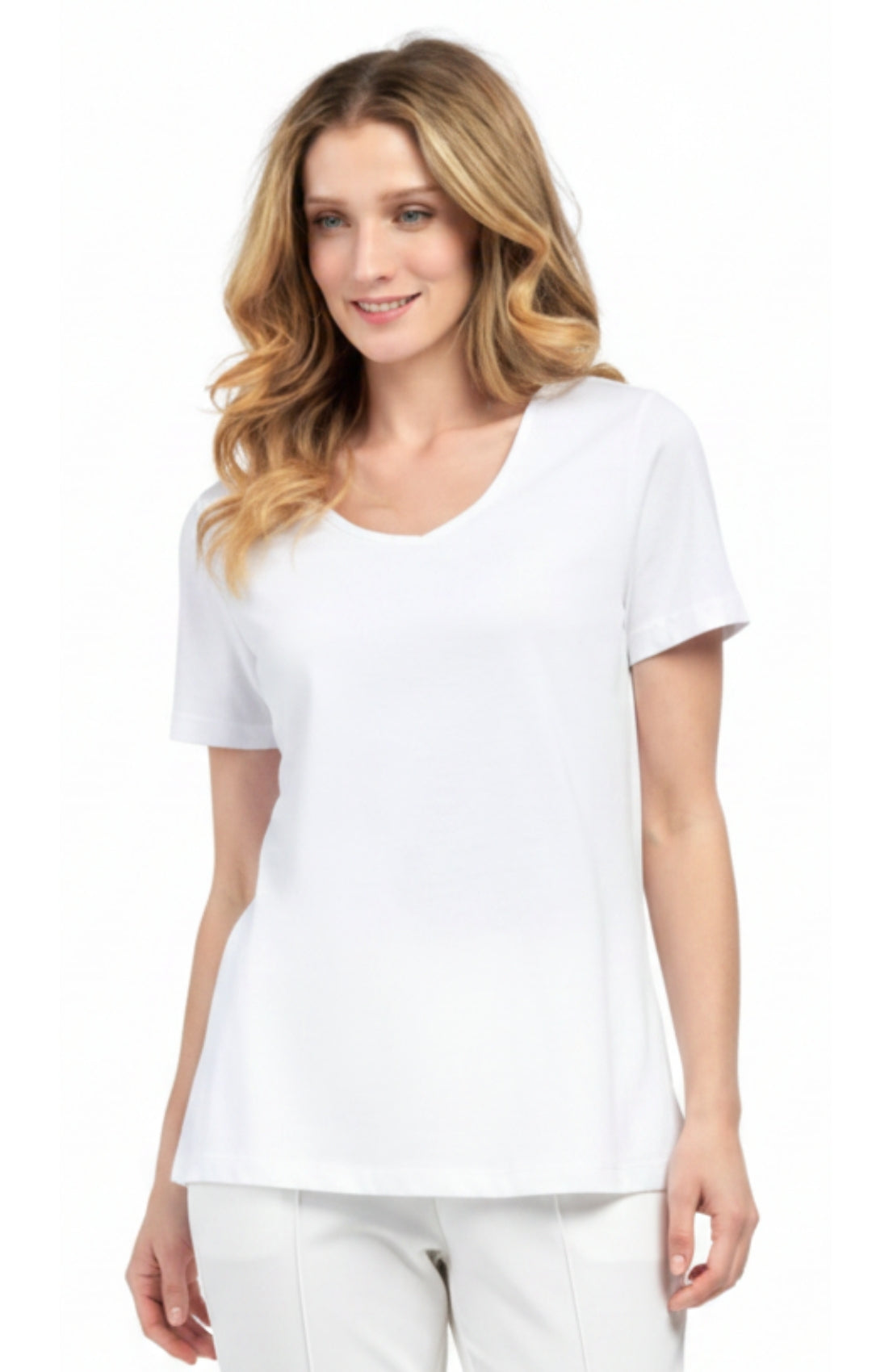 Women's Short Sleeve V-Neck T-Shirt Wrinkle Resistant Tee