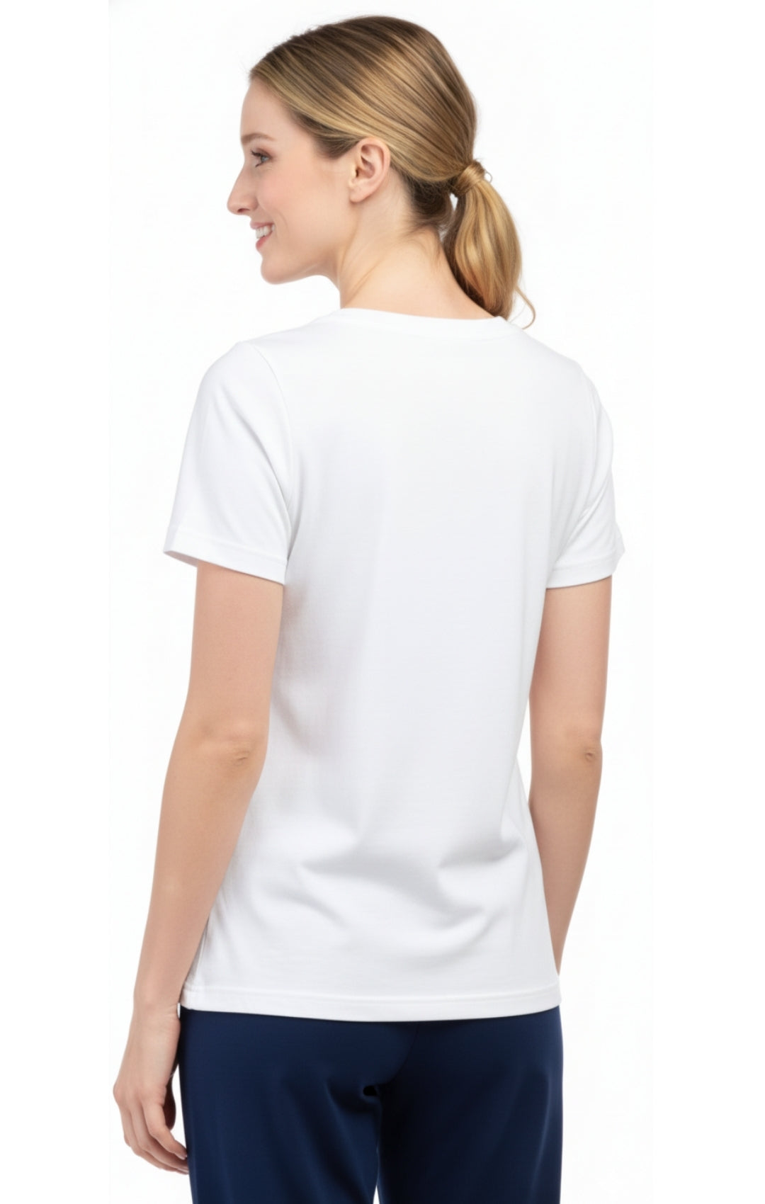 Women's Short Sleeve V-Neck T-Shirt Wrinkle Resistant Tee