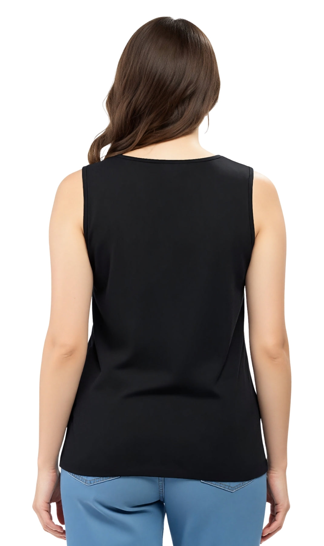 Women's Classic Relaxed Fit Sleeveless Tank Top in Cotton Blend