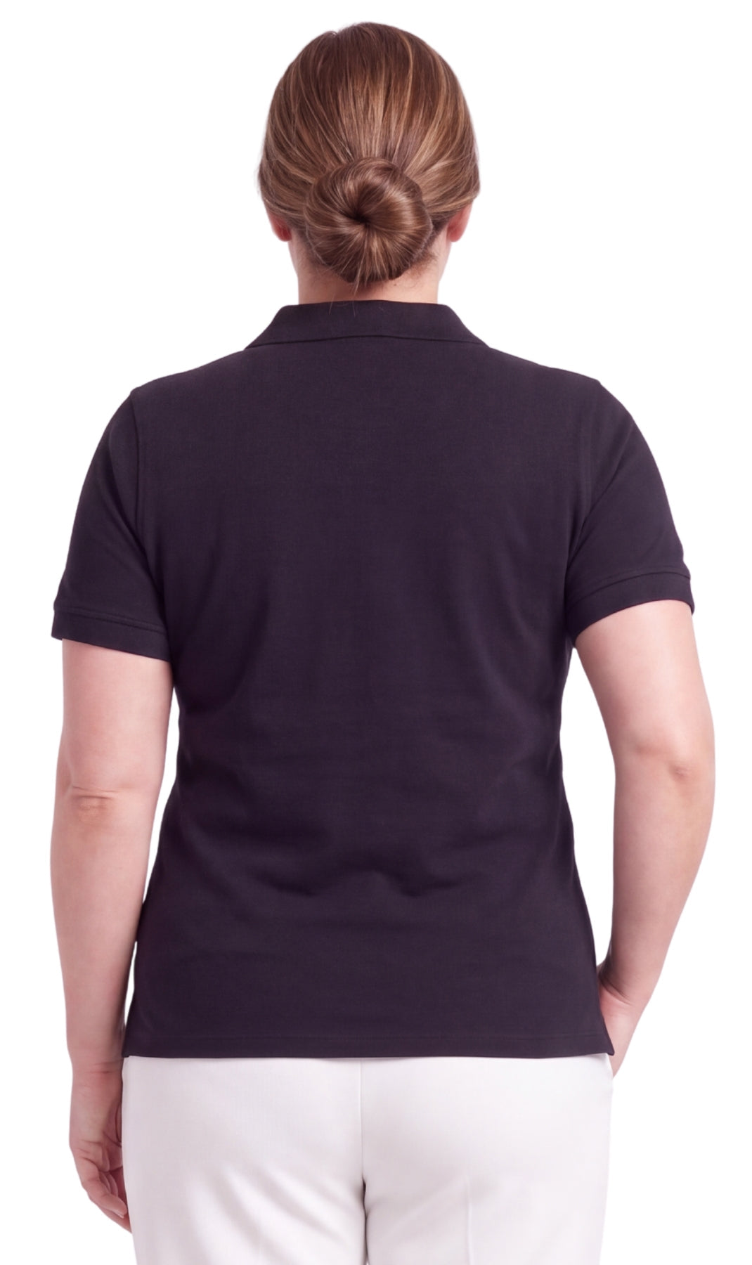 Women's Short Sleeve Pique Knit Polo Shirt