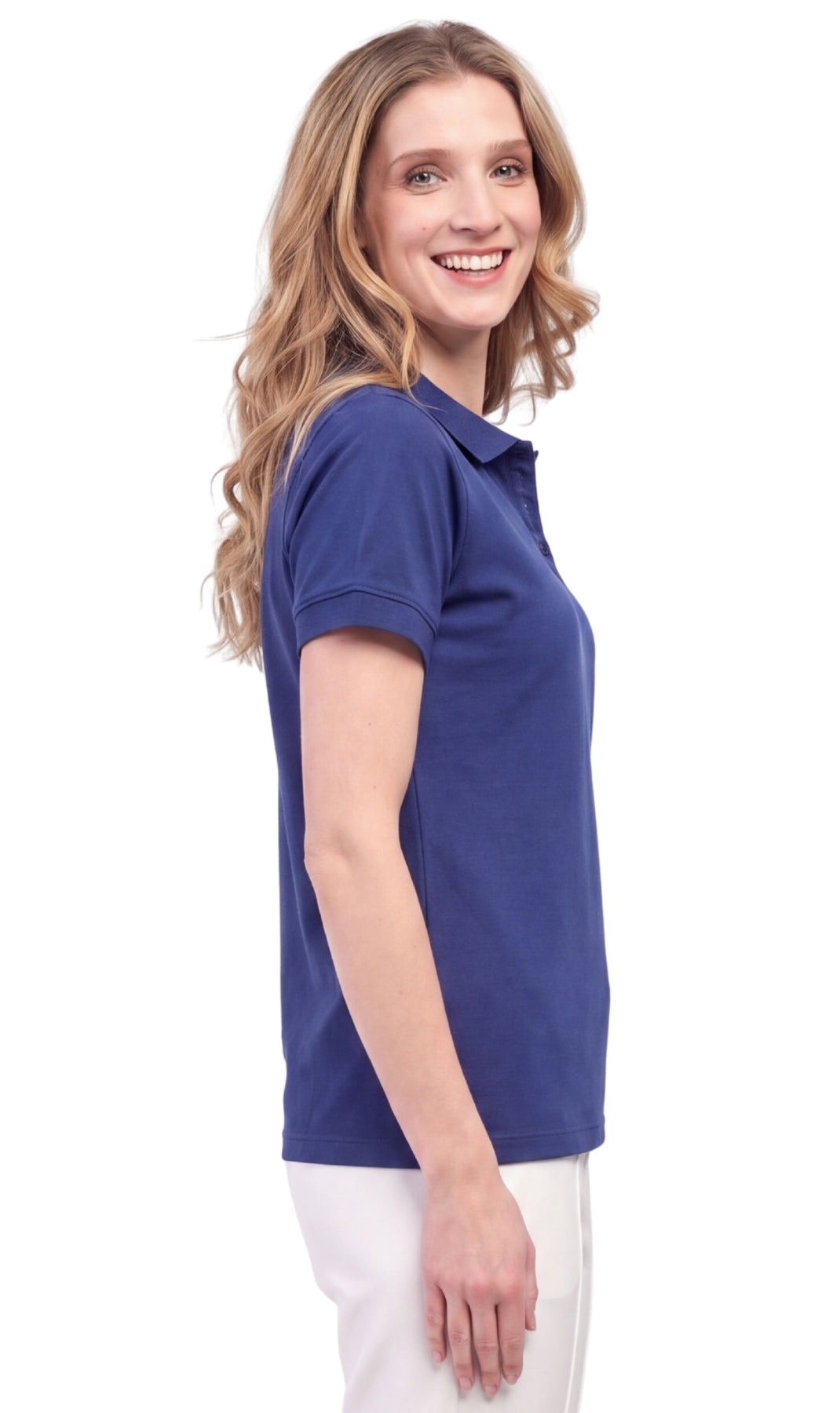 Women's Short Sleeve Pique Knit Polo Shirt