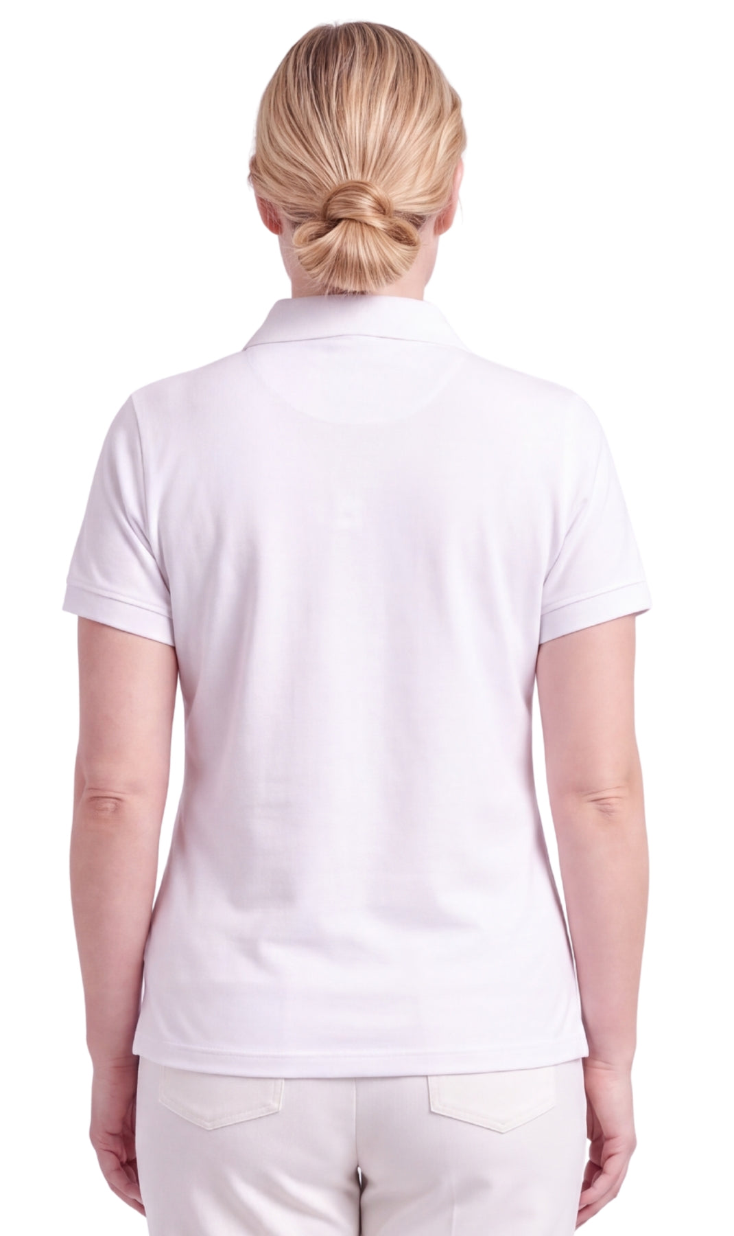 Women's Short Sleeve Pique Knit Polo Shirt