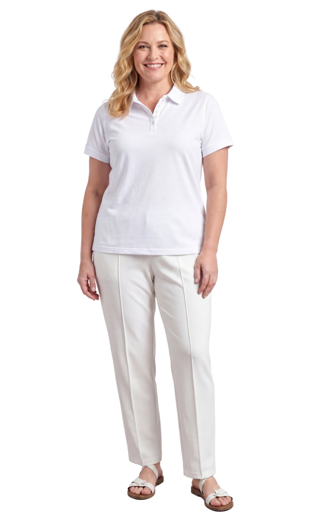 Women's Short Sleeve Pique Knit Polo Shirt