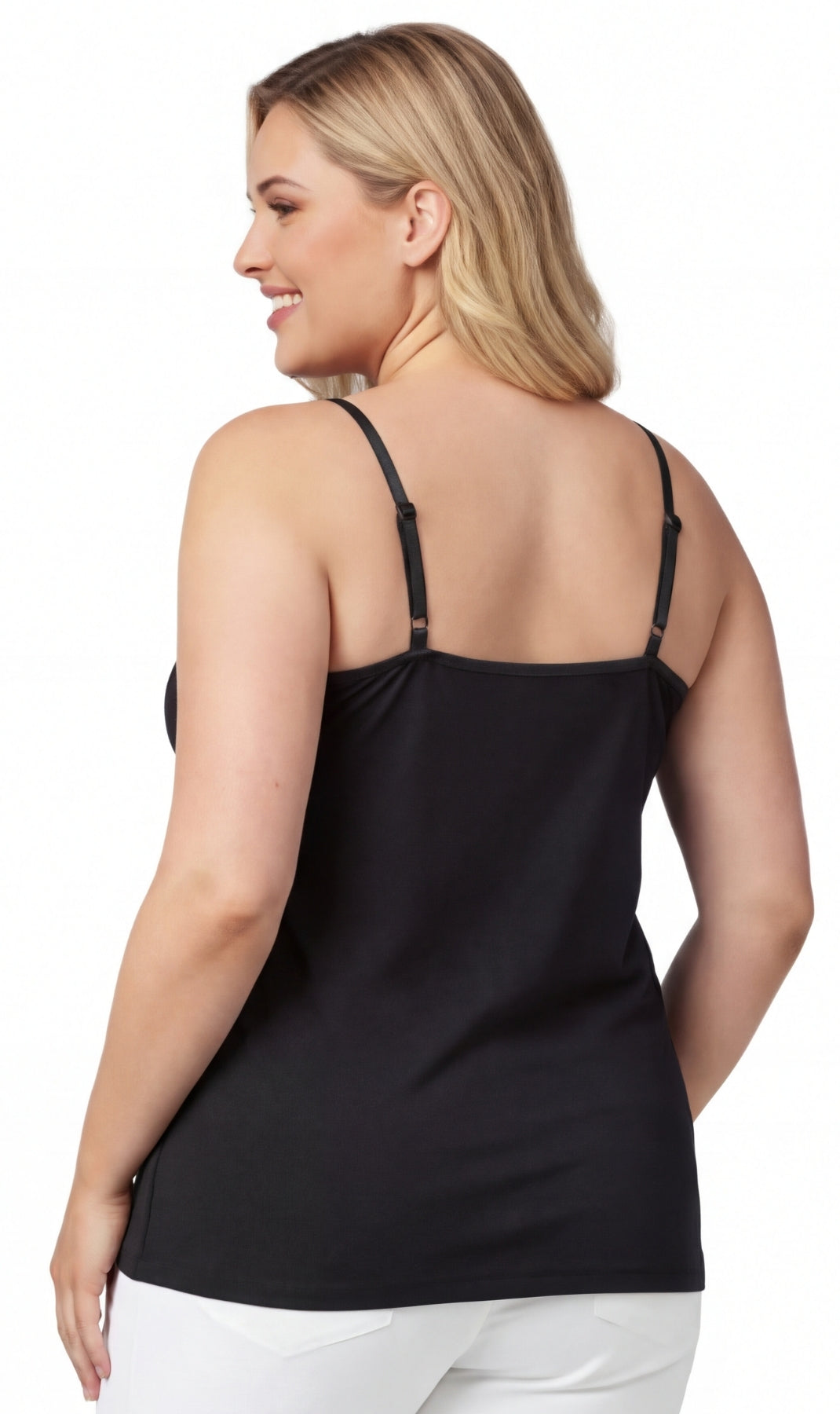 Women's Adjustable Strap Camisole with Built-In Shelf Bra