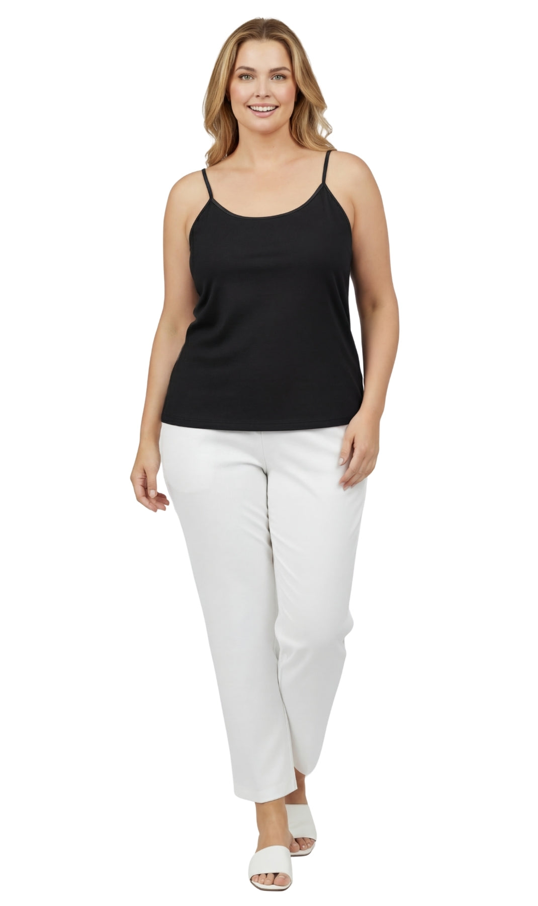 Women's Adjustable Strap Camisole with Built-In Shelf Bra