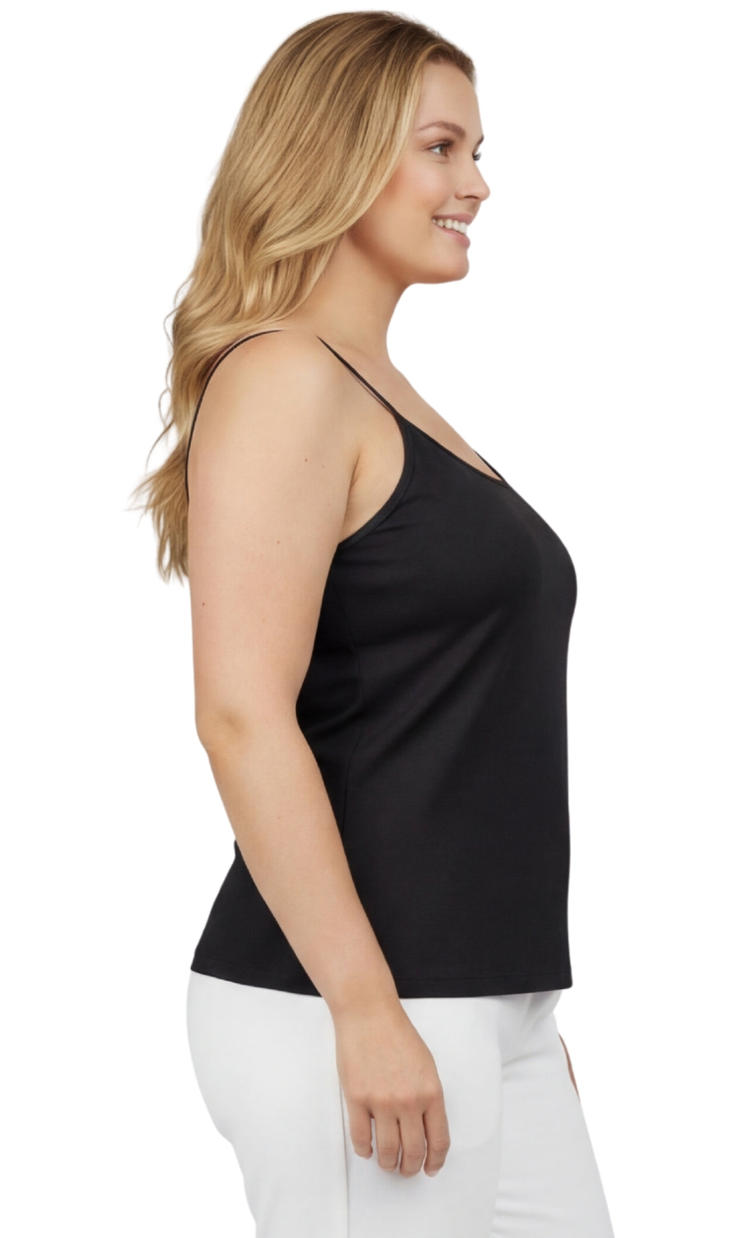 Women's Adjustable Strap Camisole with Built-In Shelf Bra