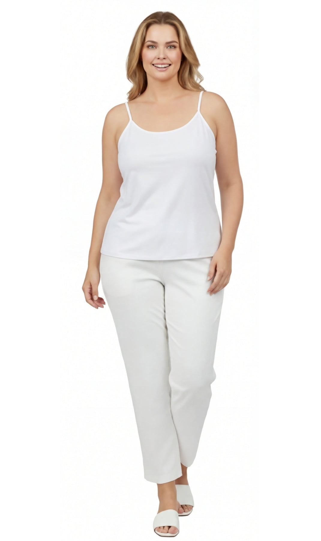Women's Adjustable Strap Camisole with Built-In Shelf Bra