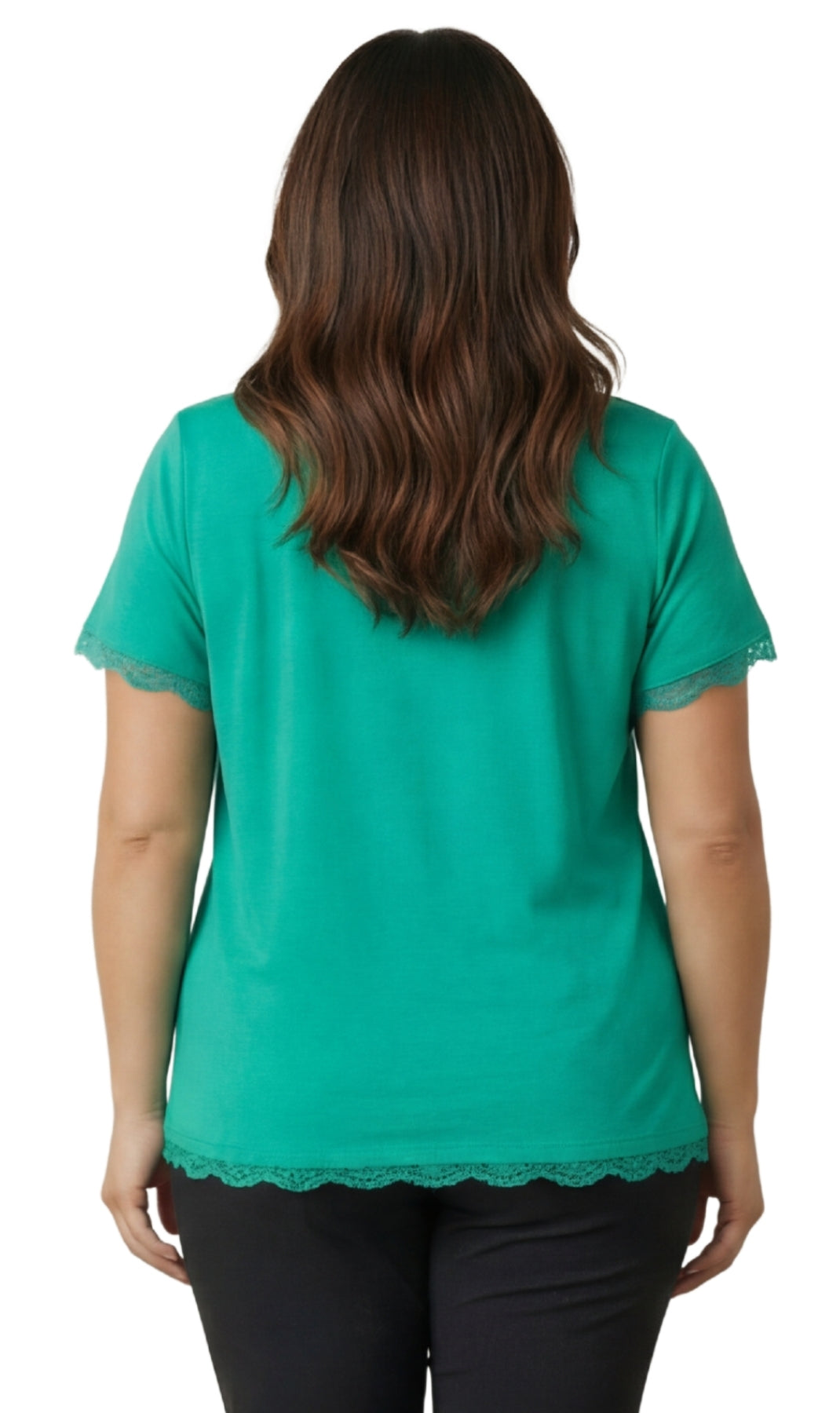 Women's Short Sleeve V-Neck Tee with 3-Button Henley Placket