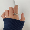 925 Sterling Silver Twisted Chain Open Ring
