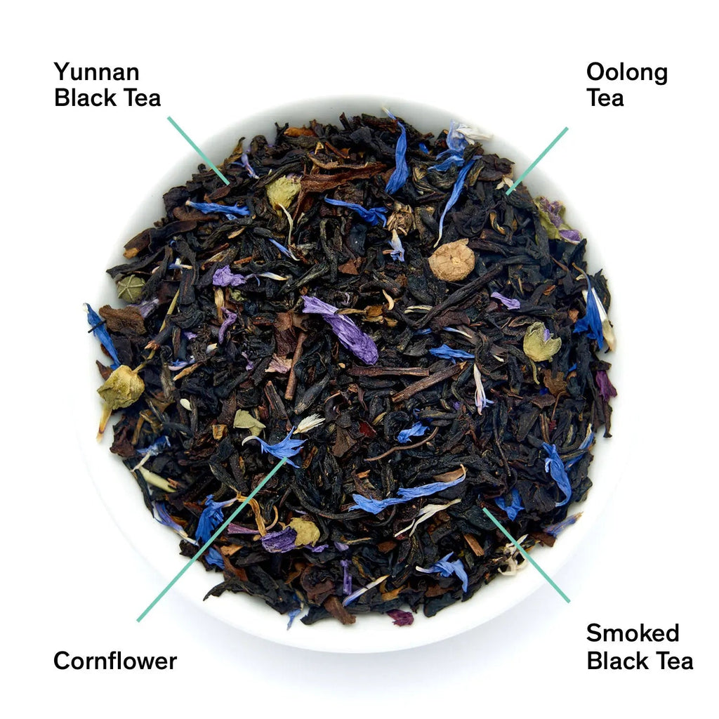 Black Metallic Violet Elderberry Black Tea 15 Pyramid Bags - Image 2