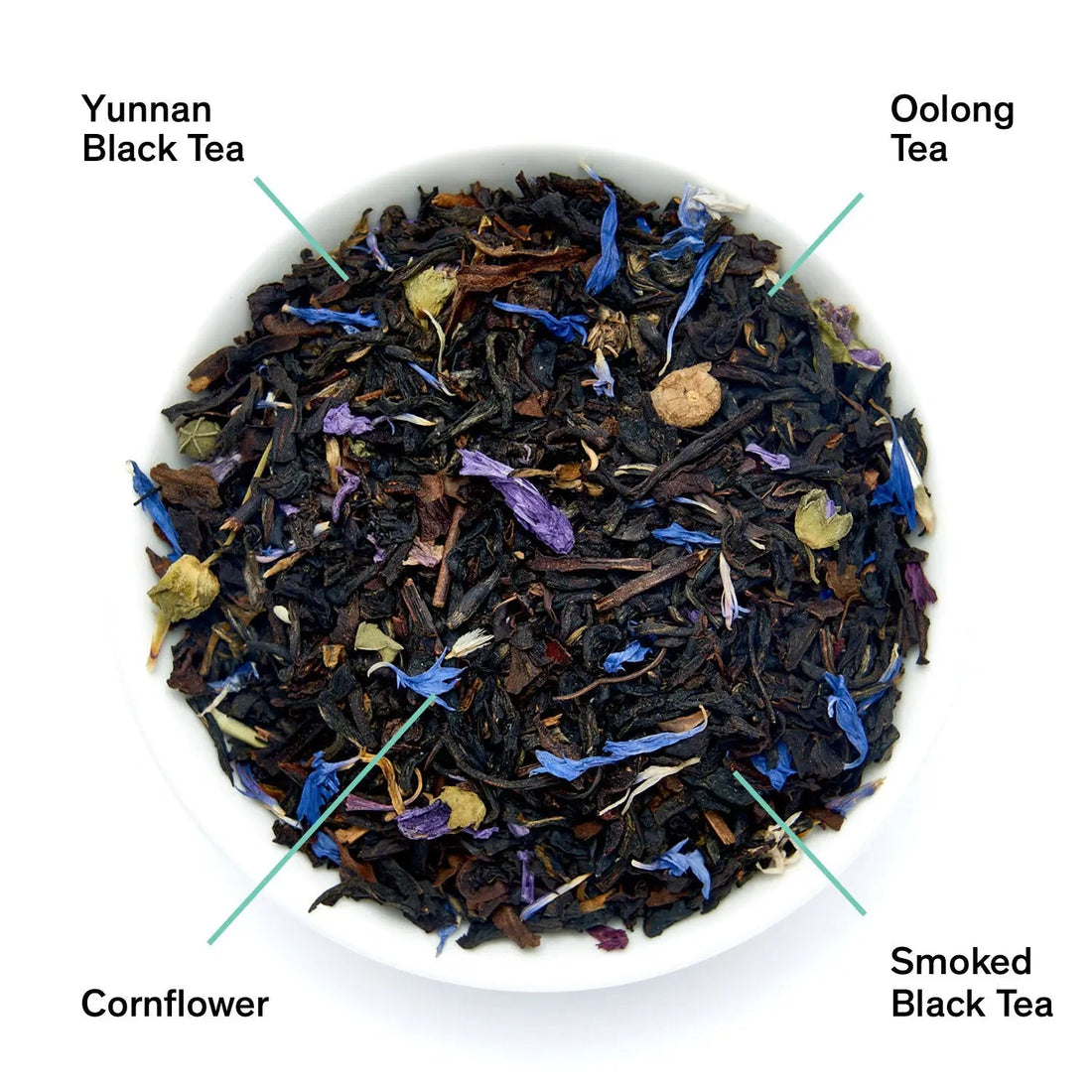 Black Metallic Violet Elderberry Black Tea 15 Pyramid Bags - Image 2
