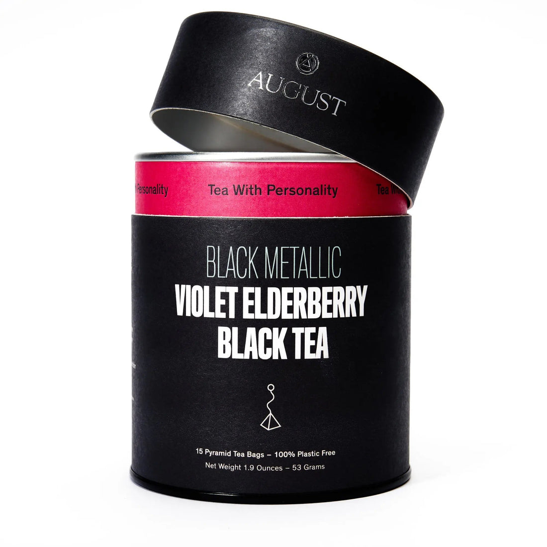 Black Metallic Violet Elderberry Black Tea 15 Pyramid Bags - Image 5