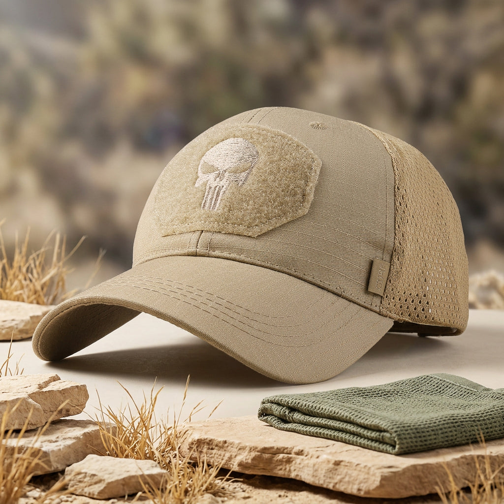 Embroidered Mesh Camouflage Baseball Cap
