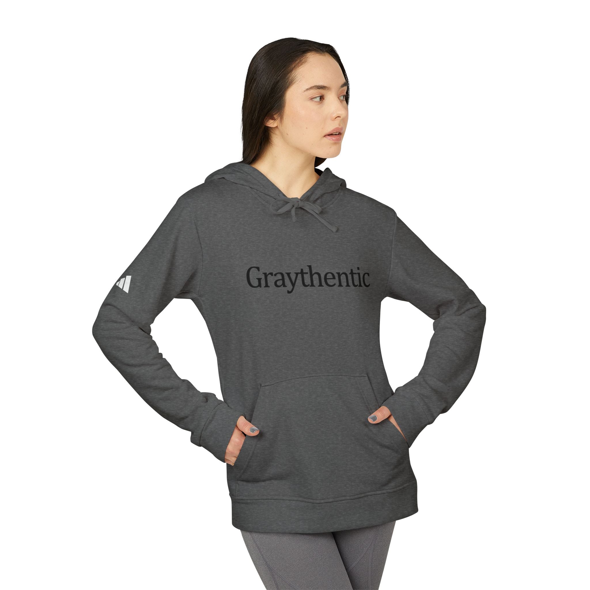Unisex Fleece Pullover Hoodie in Red, Dark-Gray and White