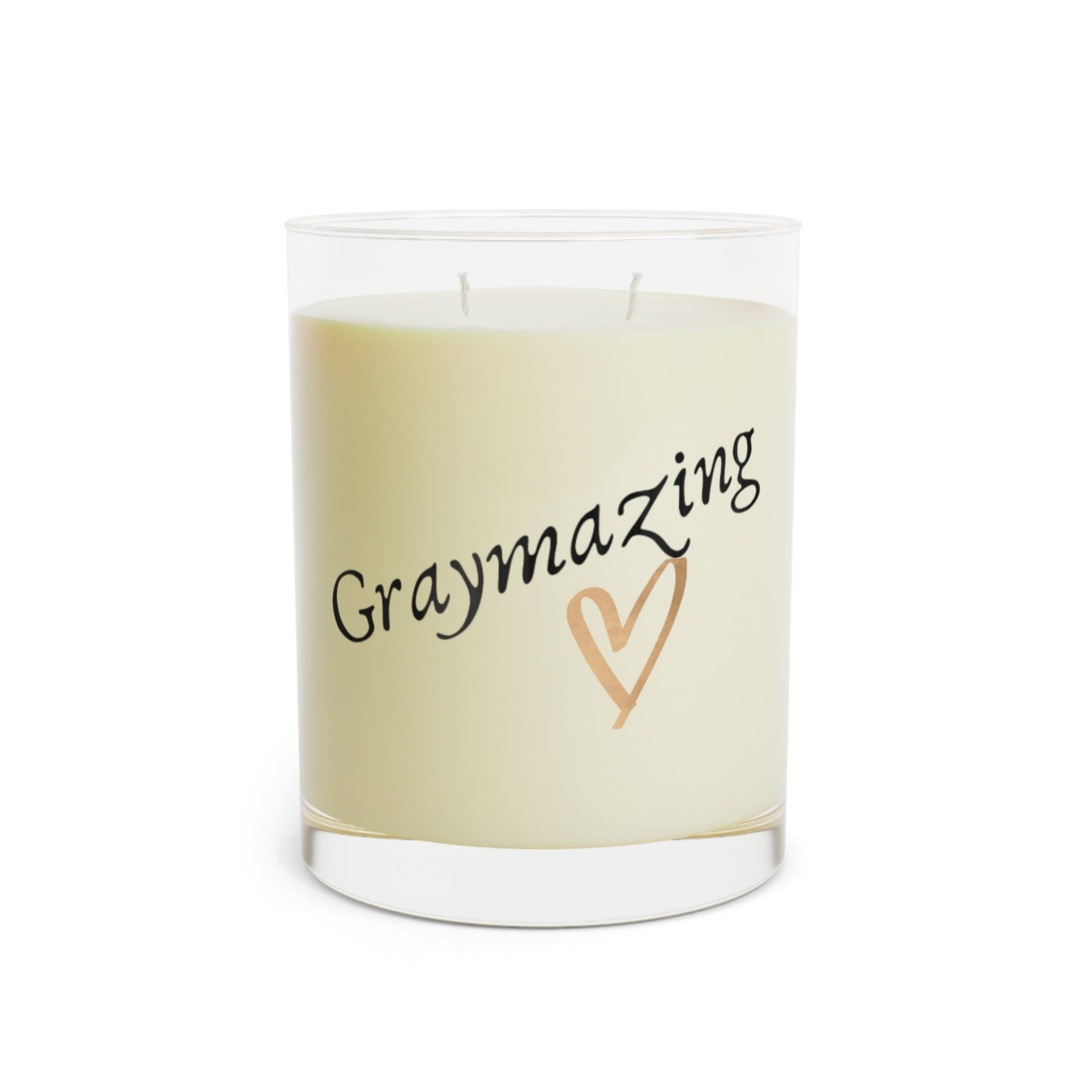 11oz White Tea + Fig Scented Candle in Clear Glass Vessel
