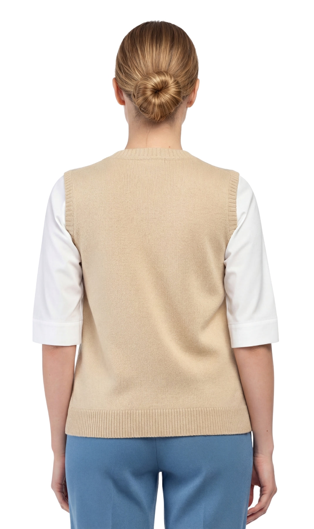 Women's Cable Knit Button Front Sweater Vest