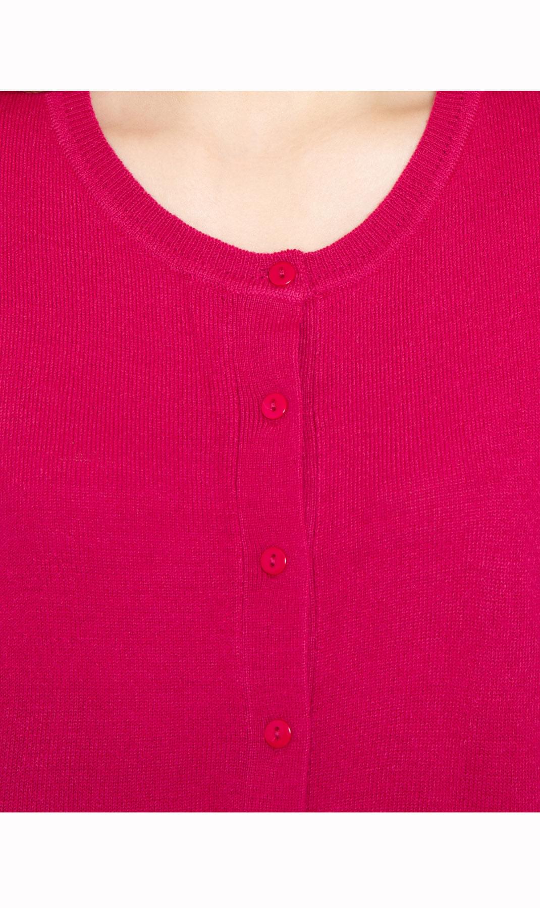 Women's Soft Knit Button Front Cardigan with Elbow Cuffs - additional view 9