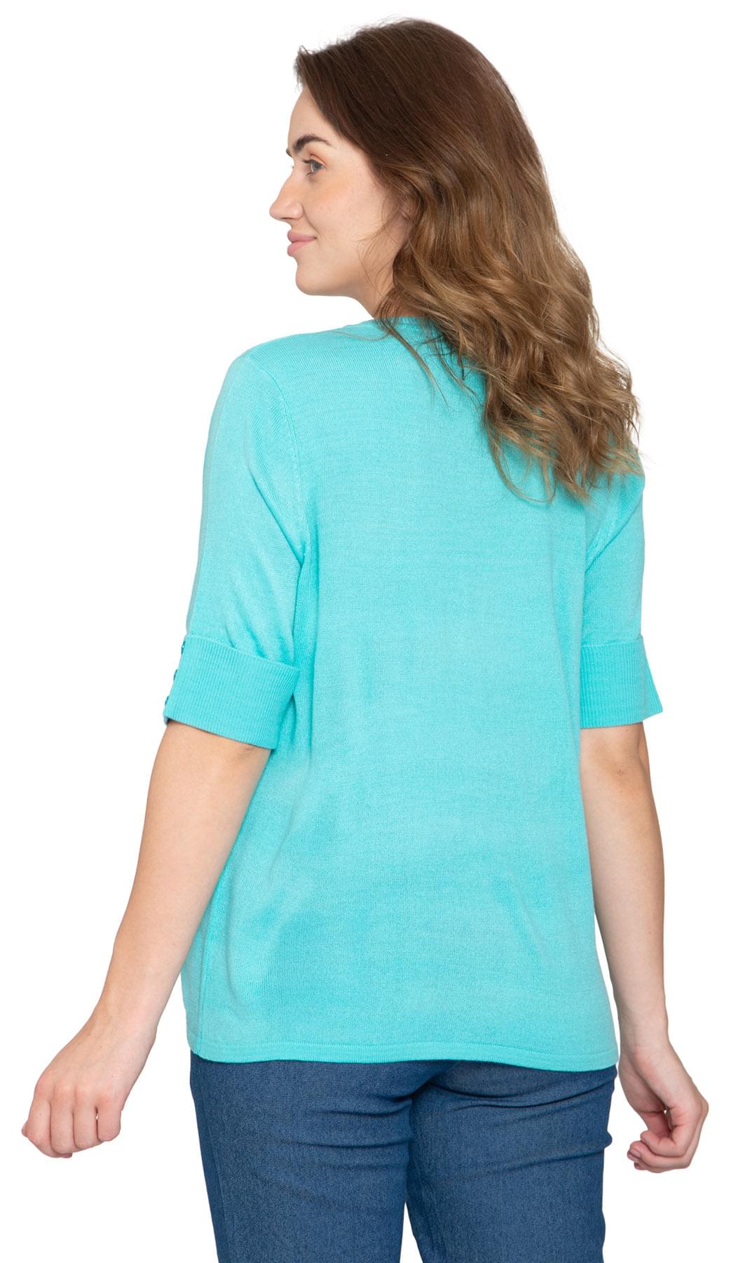 Women's Soft Knit Button Front Cardigan with Elbow Cuffs - front view