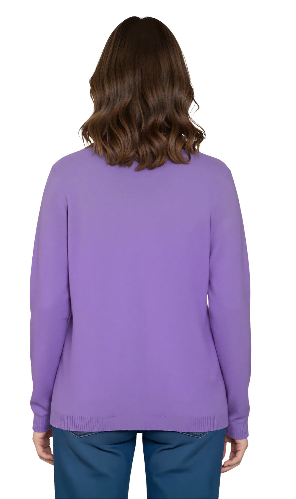 Women's Faux Pearl Button Cardigan Soft Cashmere-Like Knit Top
