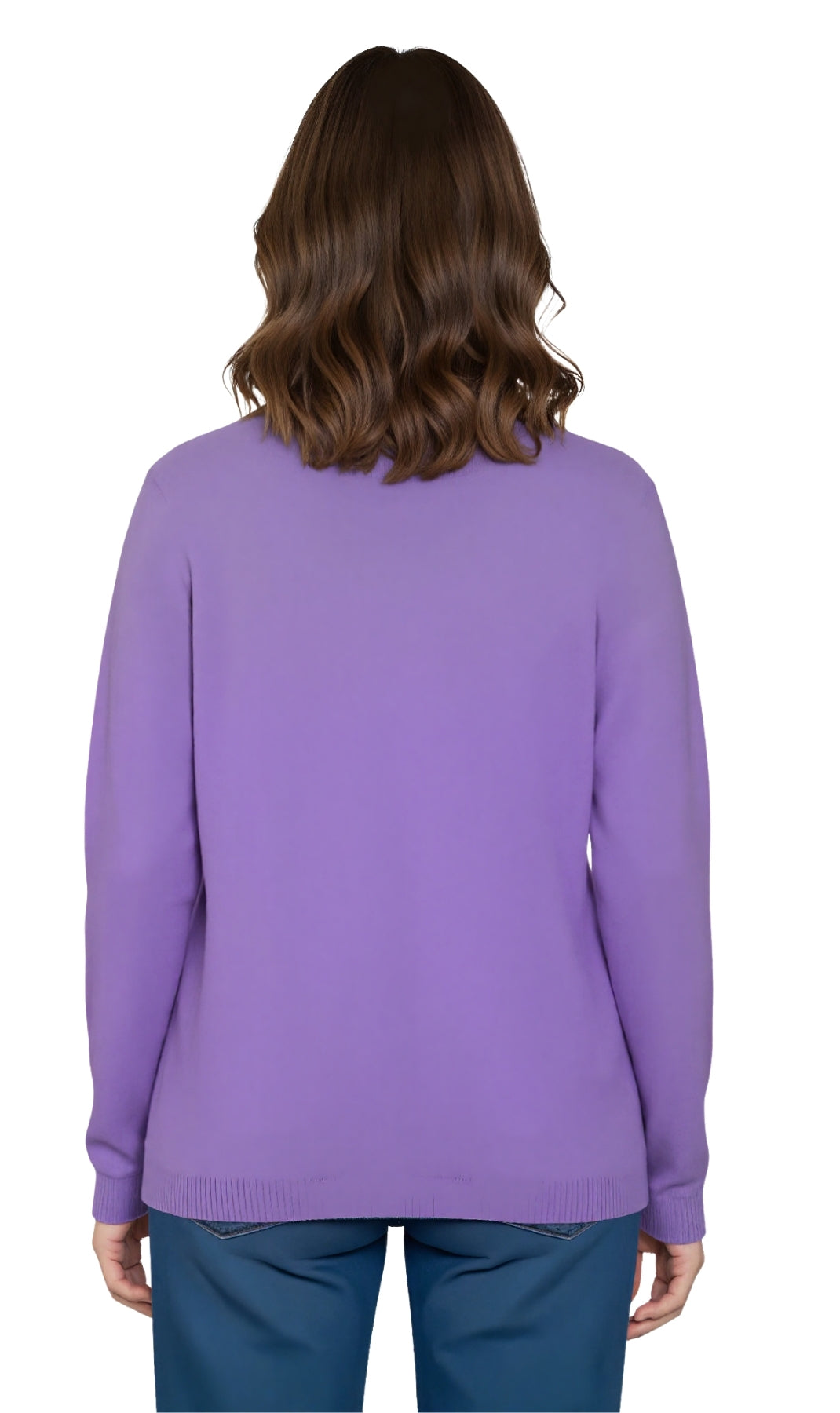 Women's Faux Pearl Button Cardigan Soft Cashmere-Like Knit Top