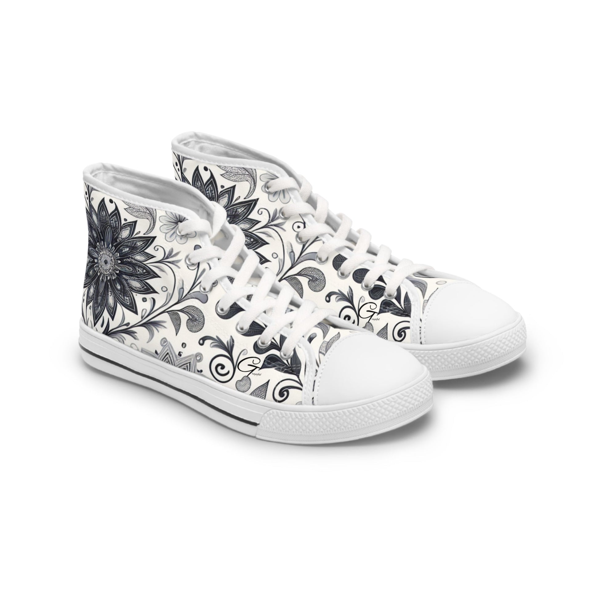 Floral High Top Sneakers: Comfortable Fashion Footwear for Women