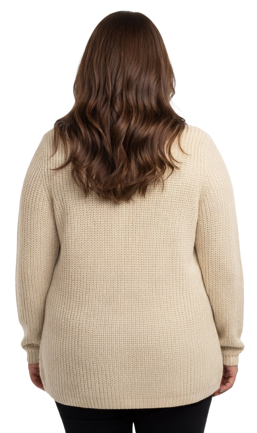 Women's Henley Shaker Knit Sweater Long Sleeve 3-Button