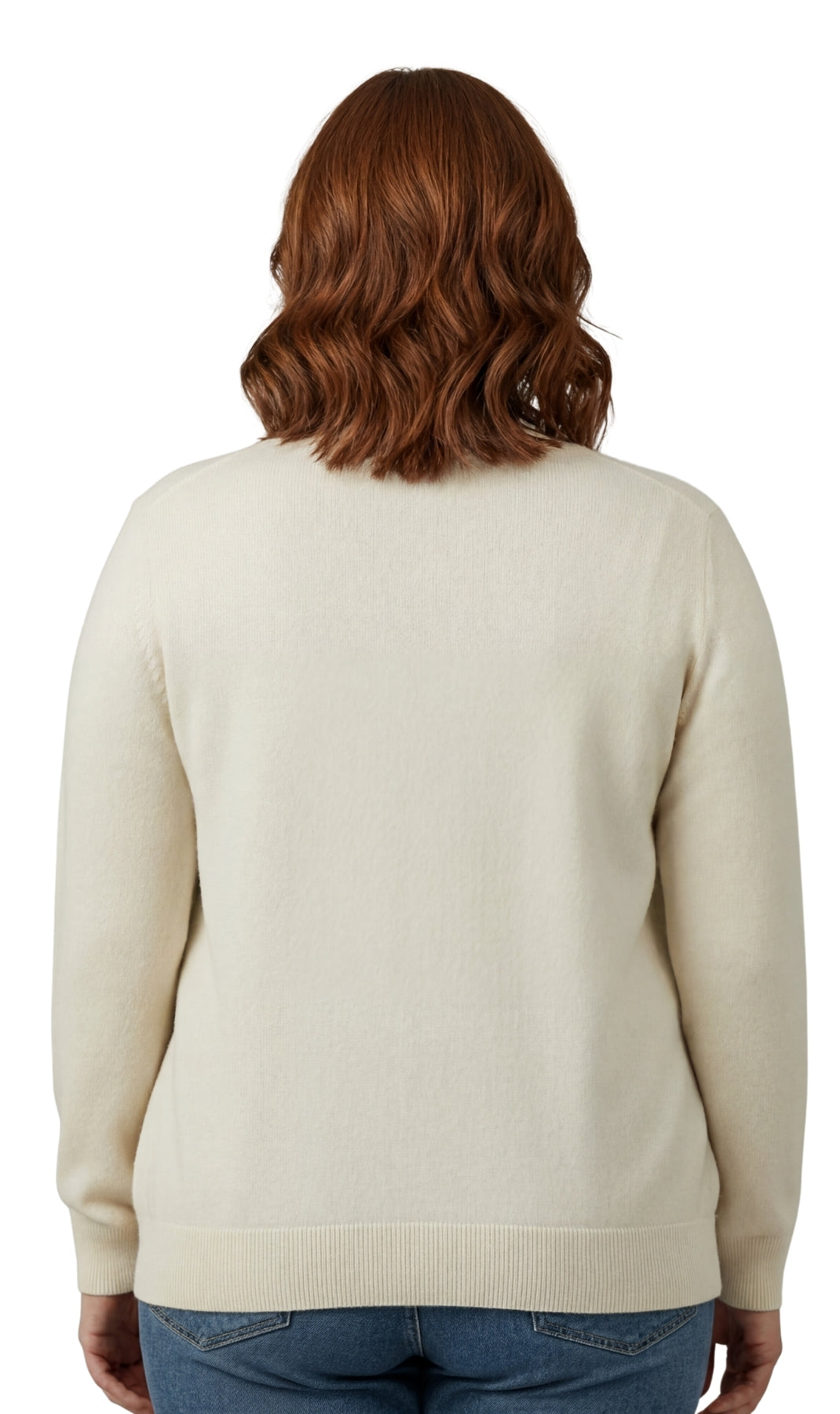 Women's Cotton Blend Button Front Crewneck Cardigan with Pockets