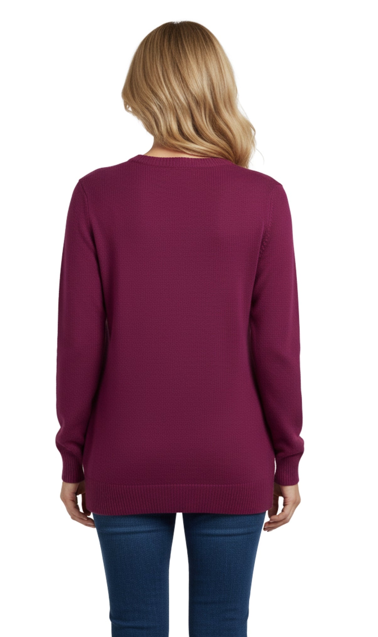 Women's Snowflake Color Block Crewneck Holiday Sweater