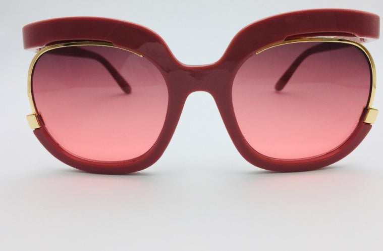 Cat Eye Half-Frame UV400 Sunglasses for Women
