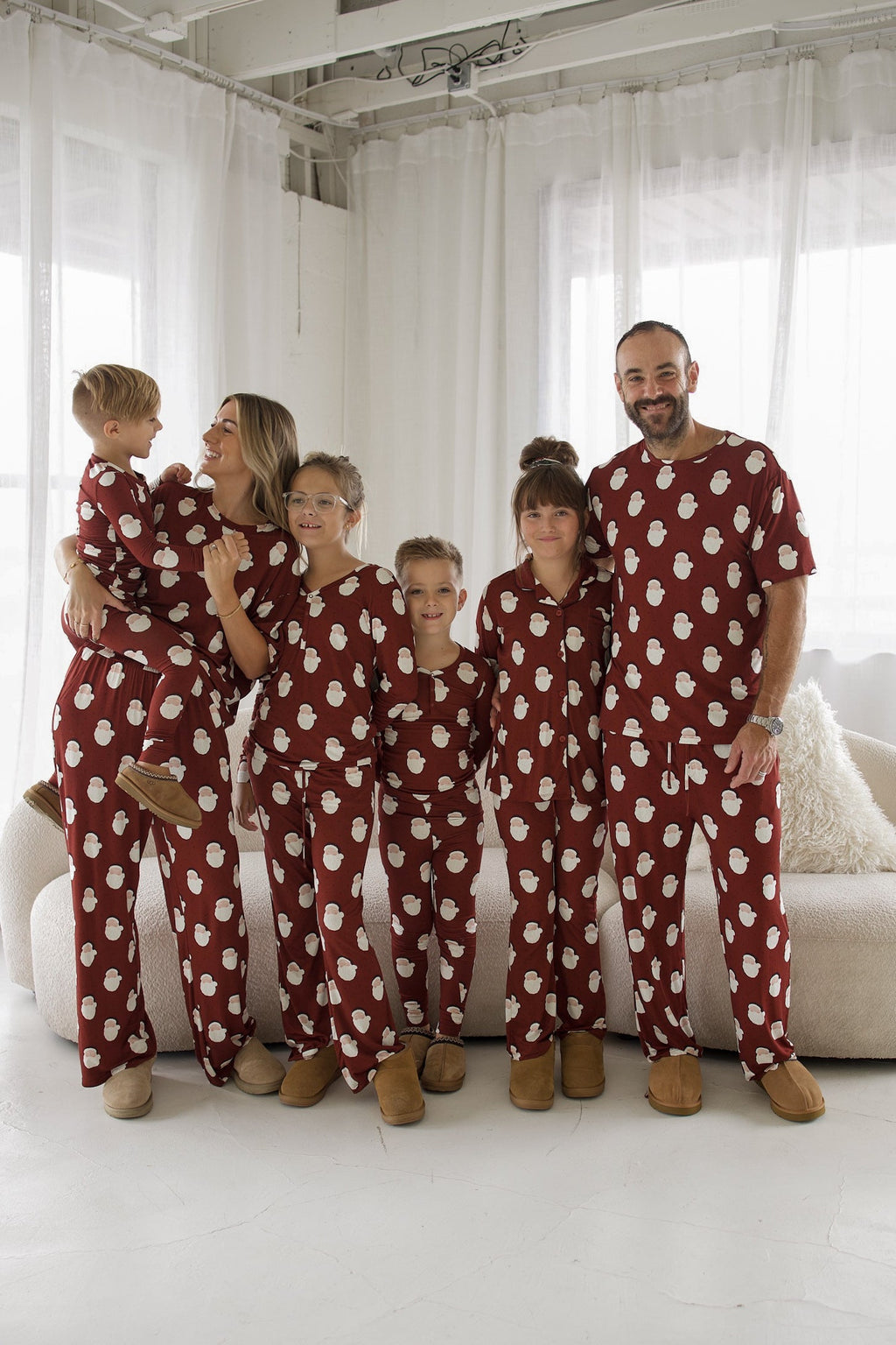 Men's Short Sleeve Pajamas | Vintage Santa