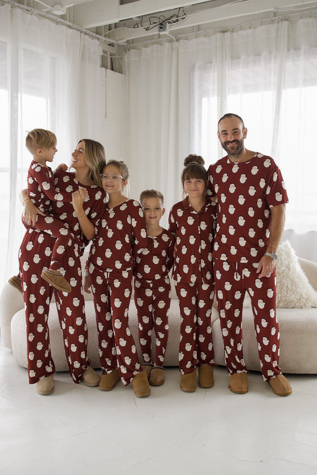 Men's Short Sleeve Pajamas | Vintage Santa