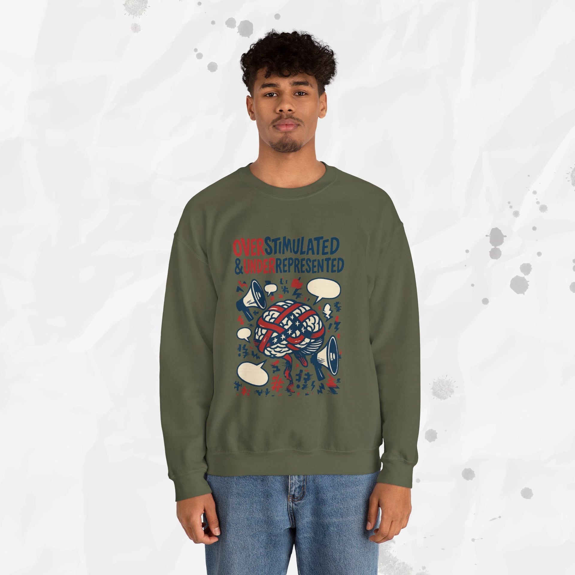 Overstimulated & Underrepresented - Crewneck Sweatshirt
