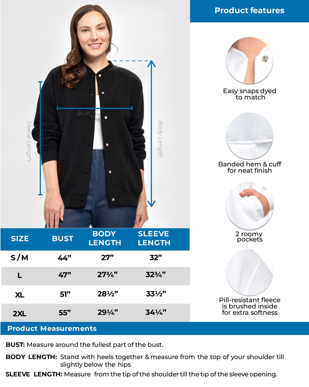 Women's Snap Up Jacket Stand Collar Sporty Layering Jacket