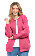 Women's Snap Up Jacket Stand Collar Sporty Layering Jacket