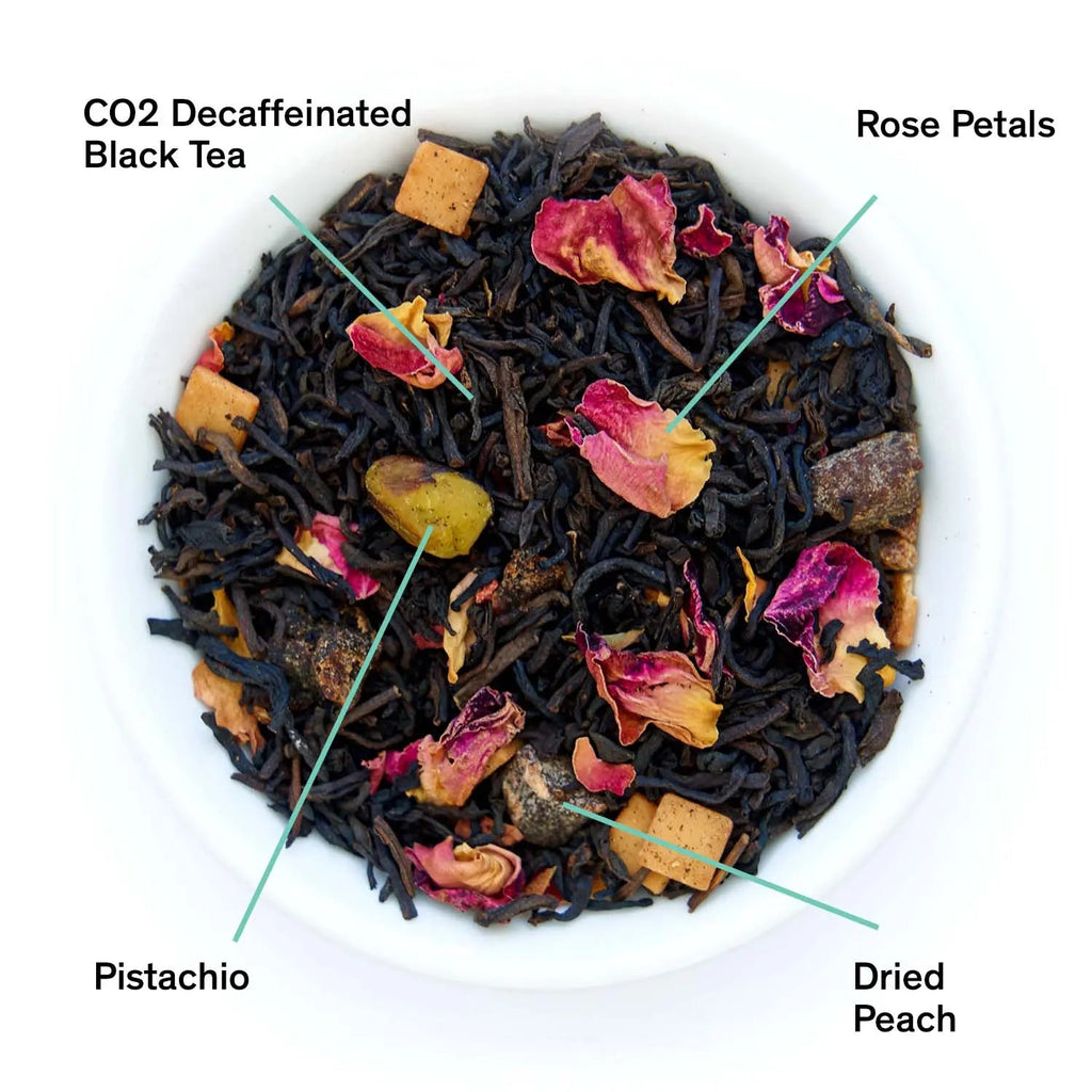 Decaf Dark Iris - Peach Pistachio Black Tea