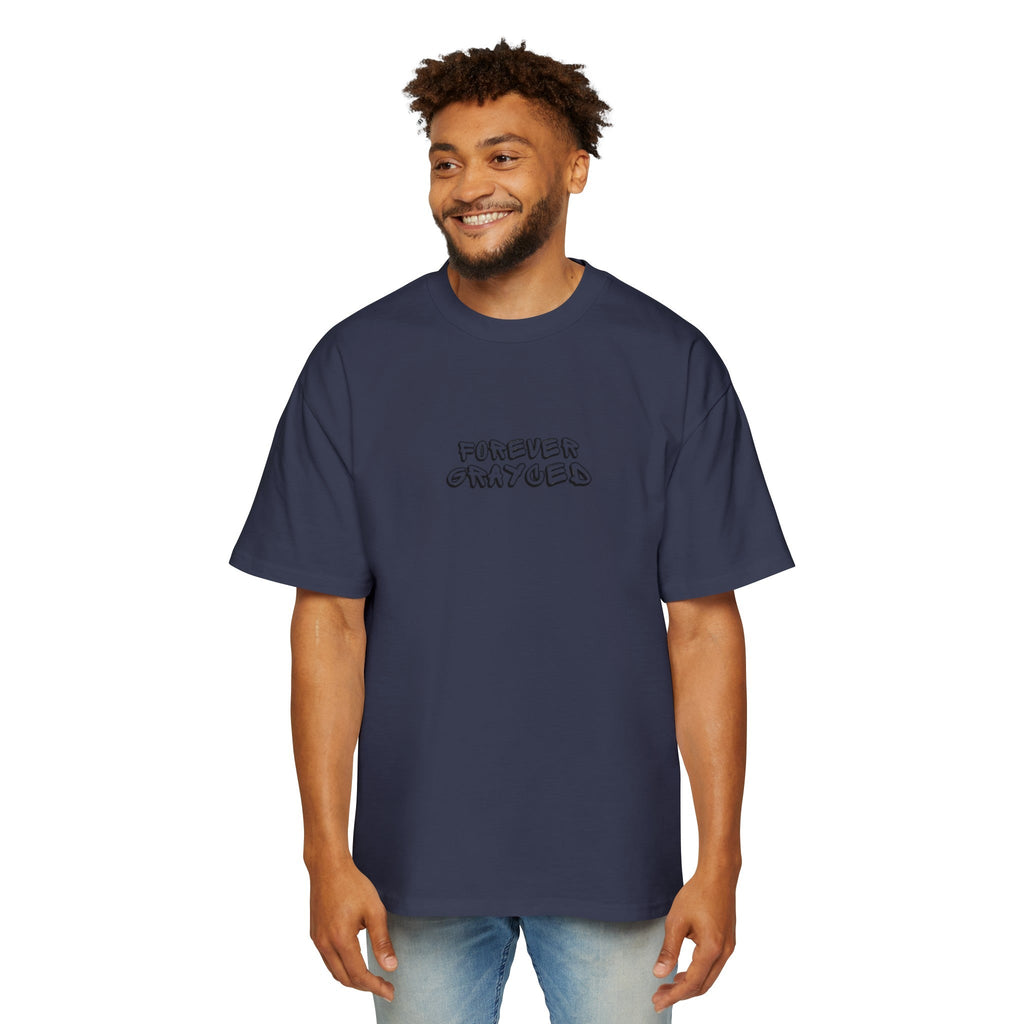Men's Heavy Oversized Cotton T-Shirt Streetwear Casual Tee