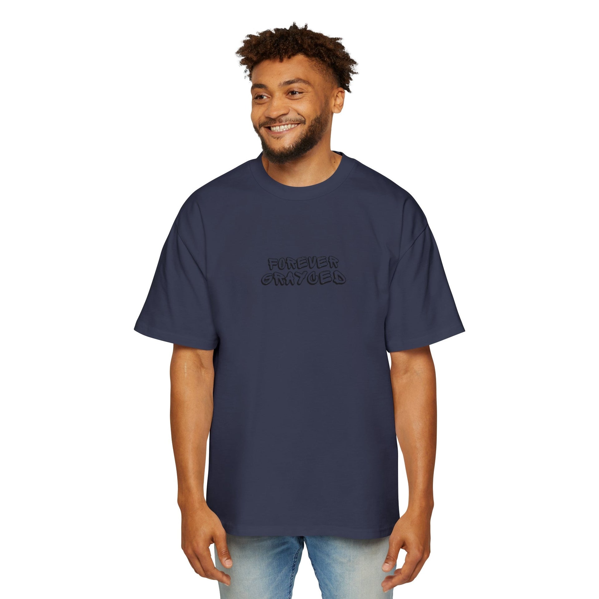 Men's Heavy Oversized Cotton T-Shirt Streetwear Casual Tee