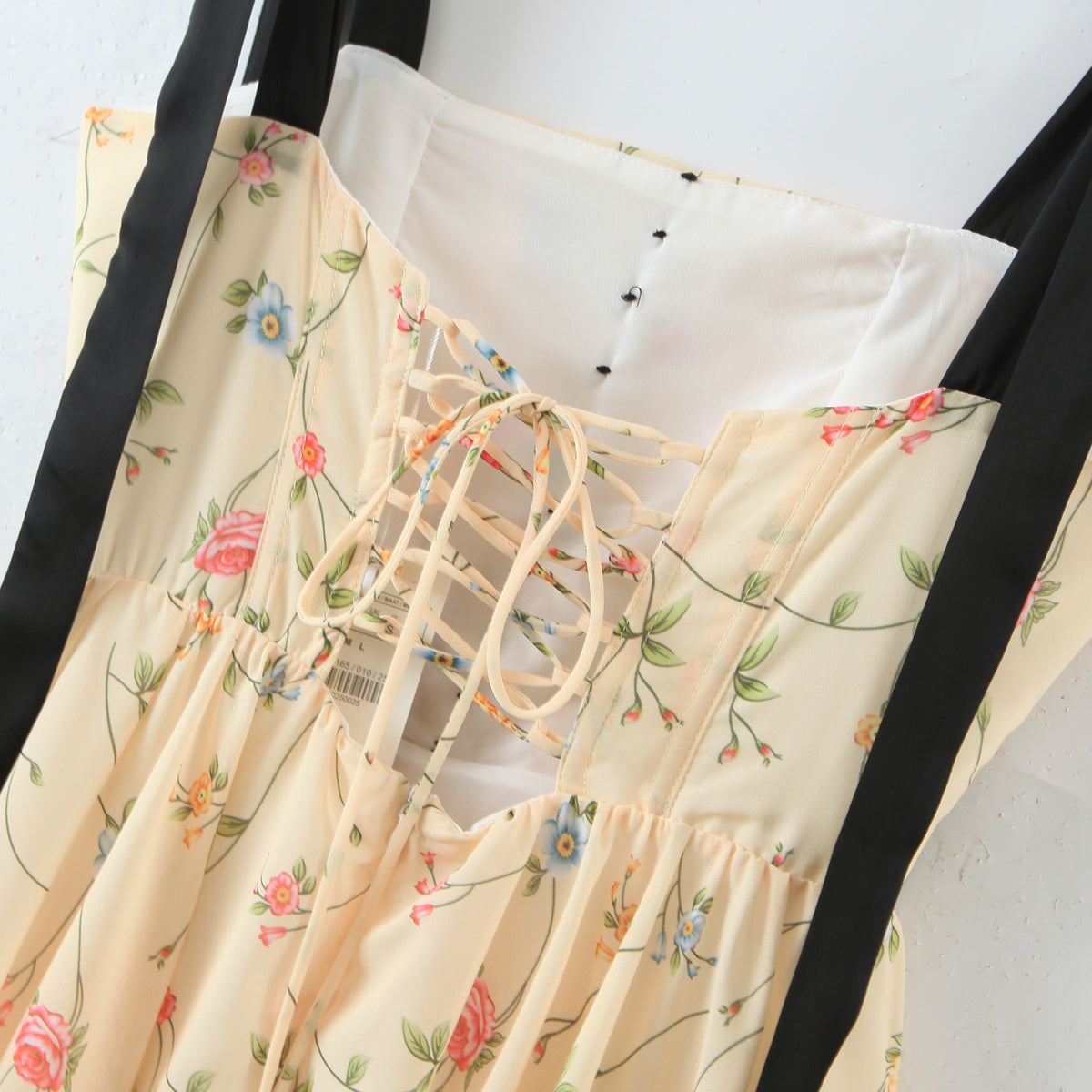 Spring Summer Women Clothing Color Vacation Fresh Sexy Sexy Strap Dress Crisscross