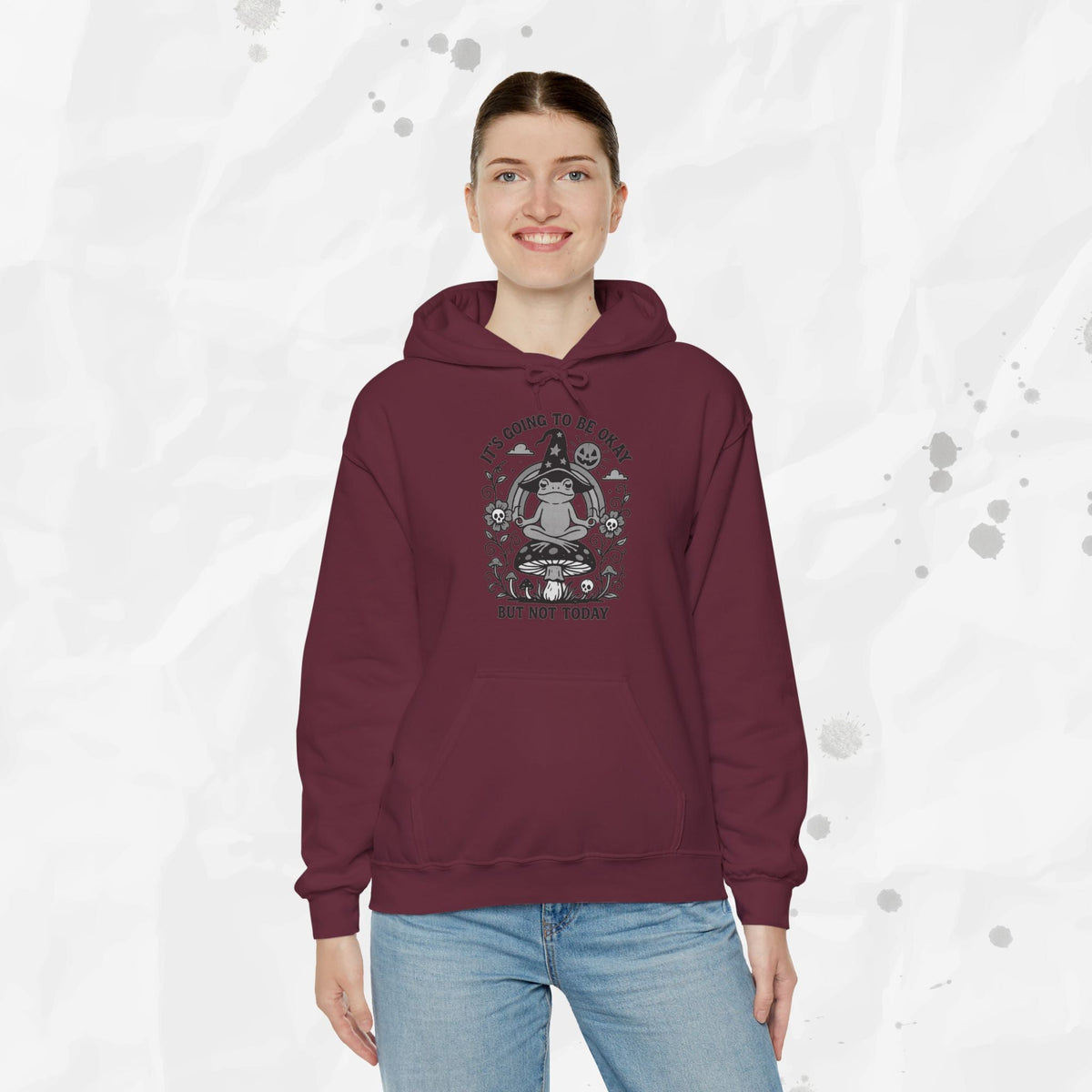 Witchy Frog Meditation Hoodie - It's Going To Be Okay Not Today