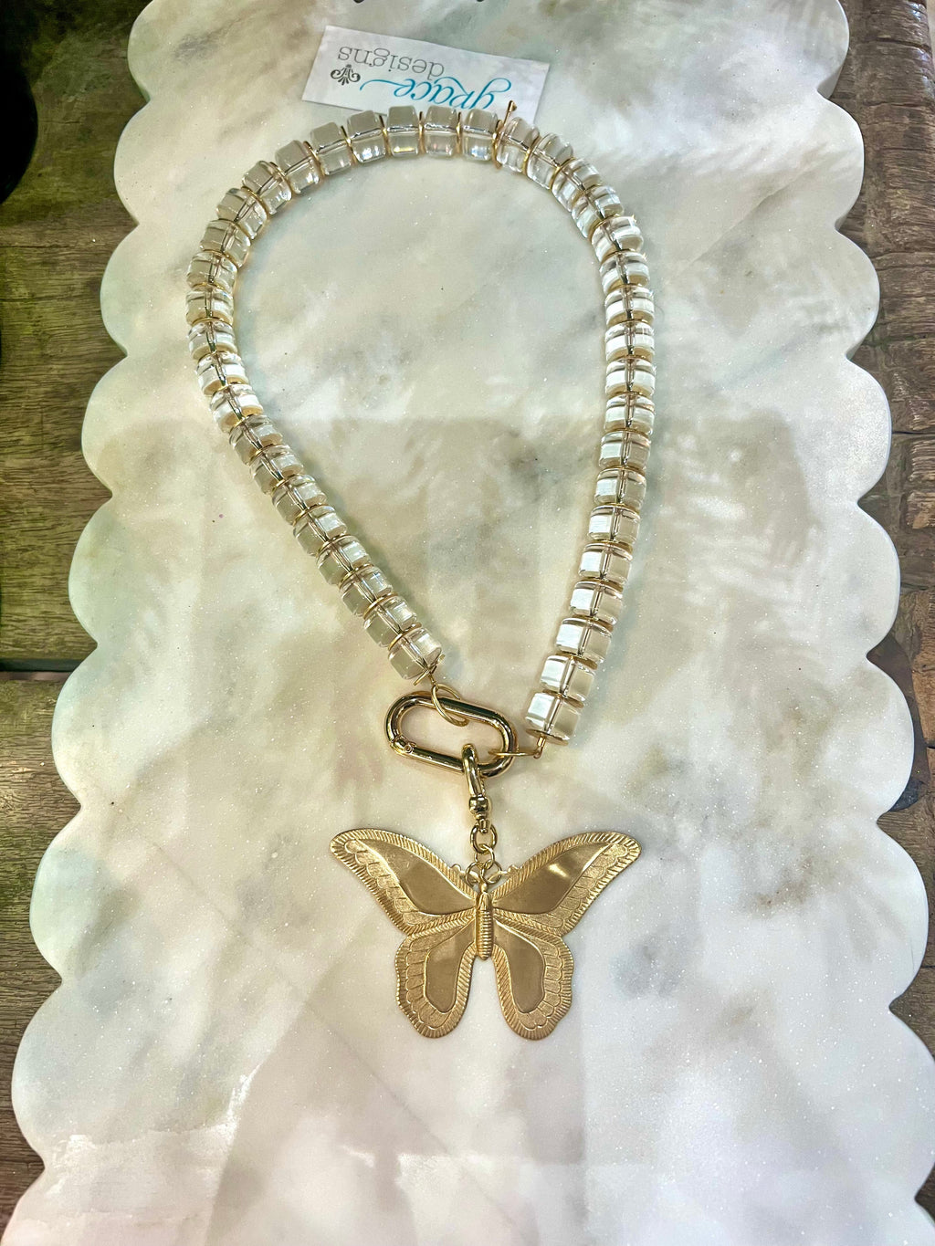 Clear Quartz Bead Necklace