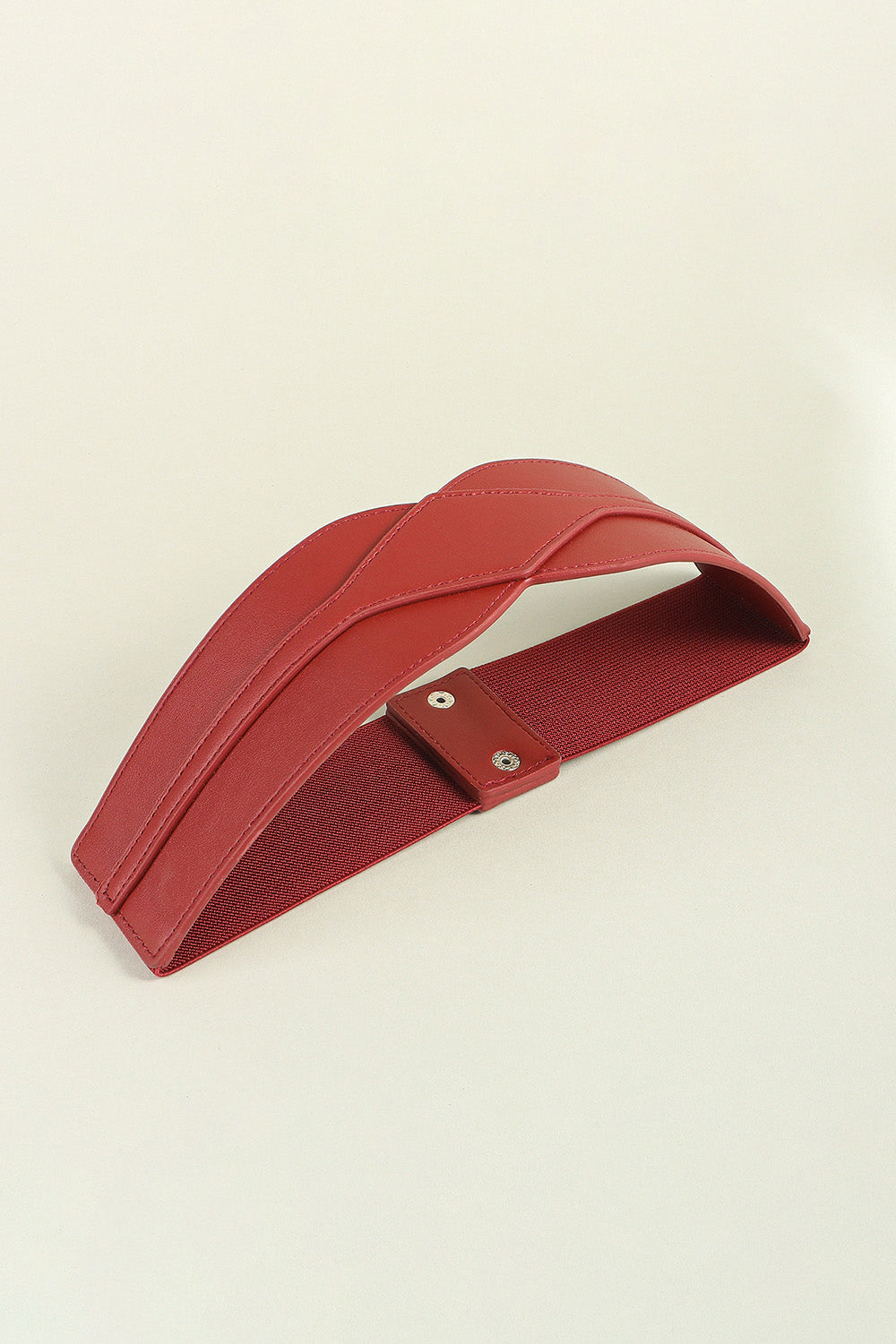 Wide Elastic PU Belt Adjustable Fashion Waist Accessory