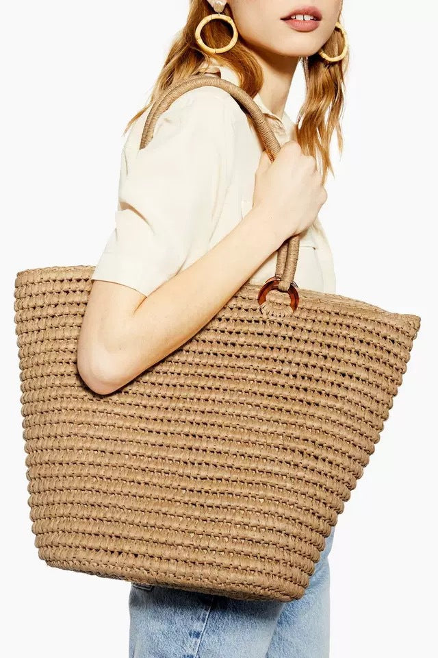 Woven Straw Tote Bag for Summer Beach Vacation and Daily Use - Image 2