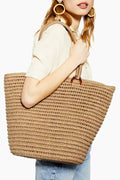 Woven Straw Tote Bag for Summer Beach Vacation and Daily Use - Image 2