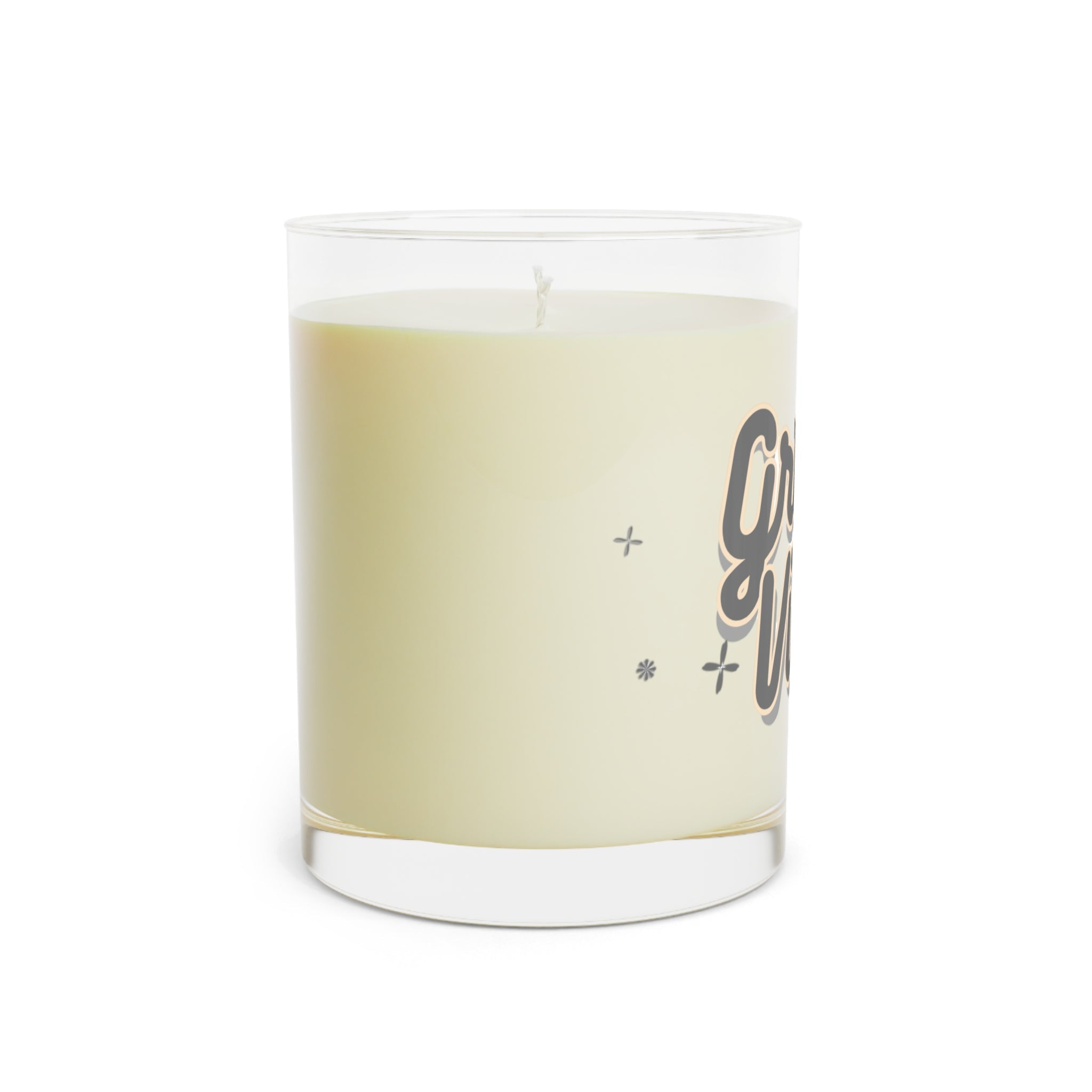 White Tea & Fig Scented Soy Candle in Minimalist Glass, 11oz