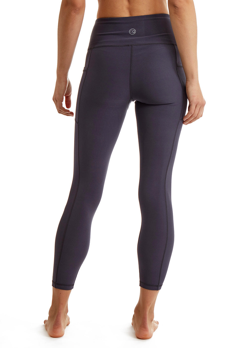 Women's 7/8 High-Rise Leggings with Side Phone Pockets - Athletic
