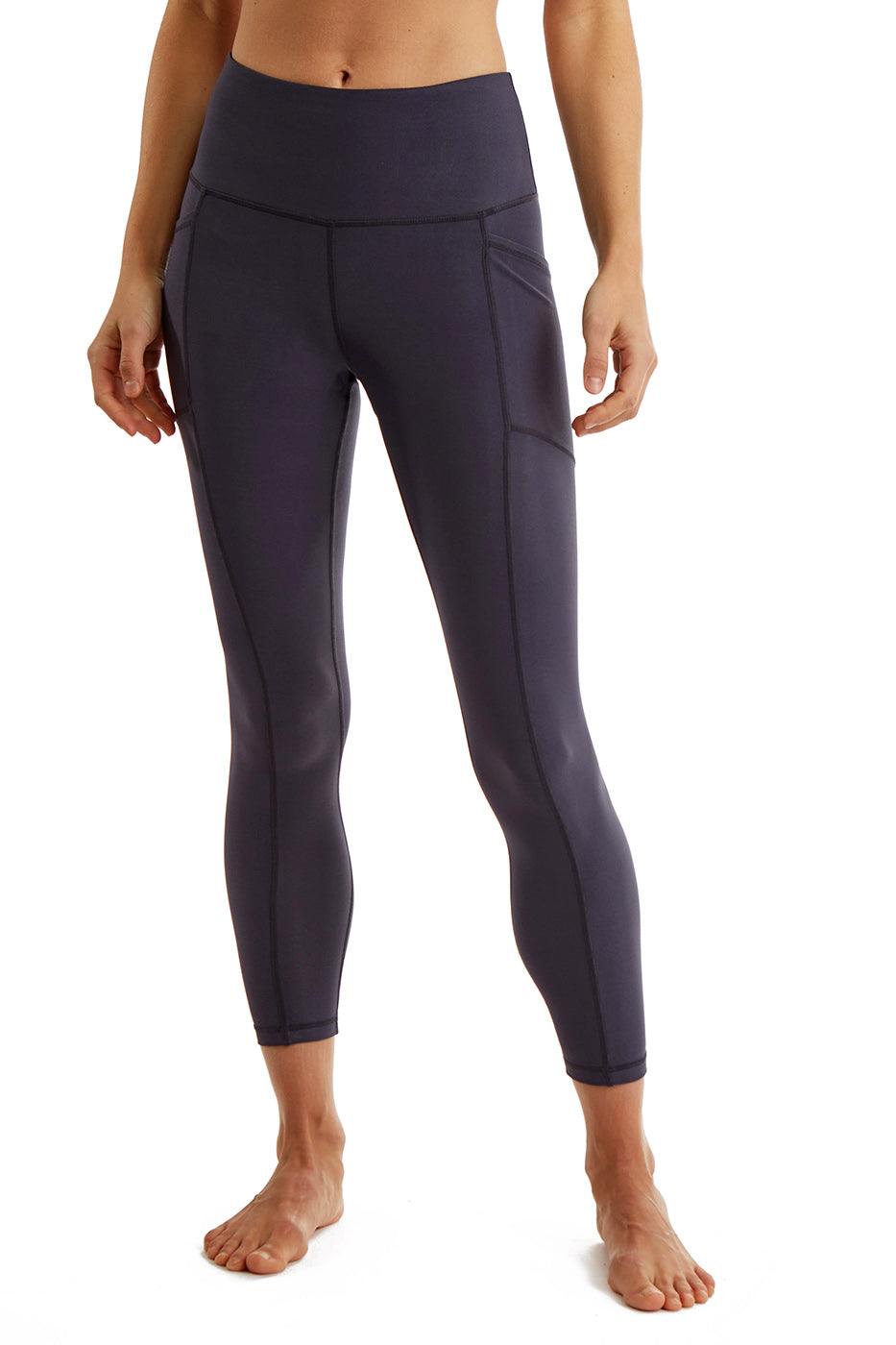 Women's 7/8 High-Rise Leggings with Side Phone Pockets - Athletic